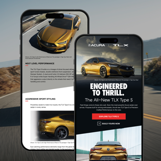 Acura Engineered to Thrill Email