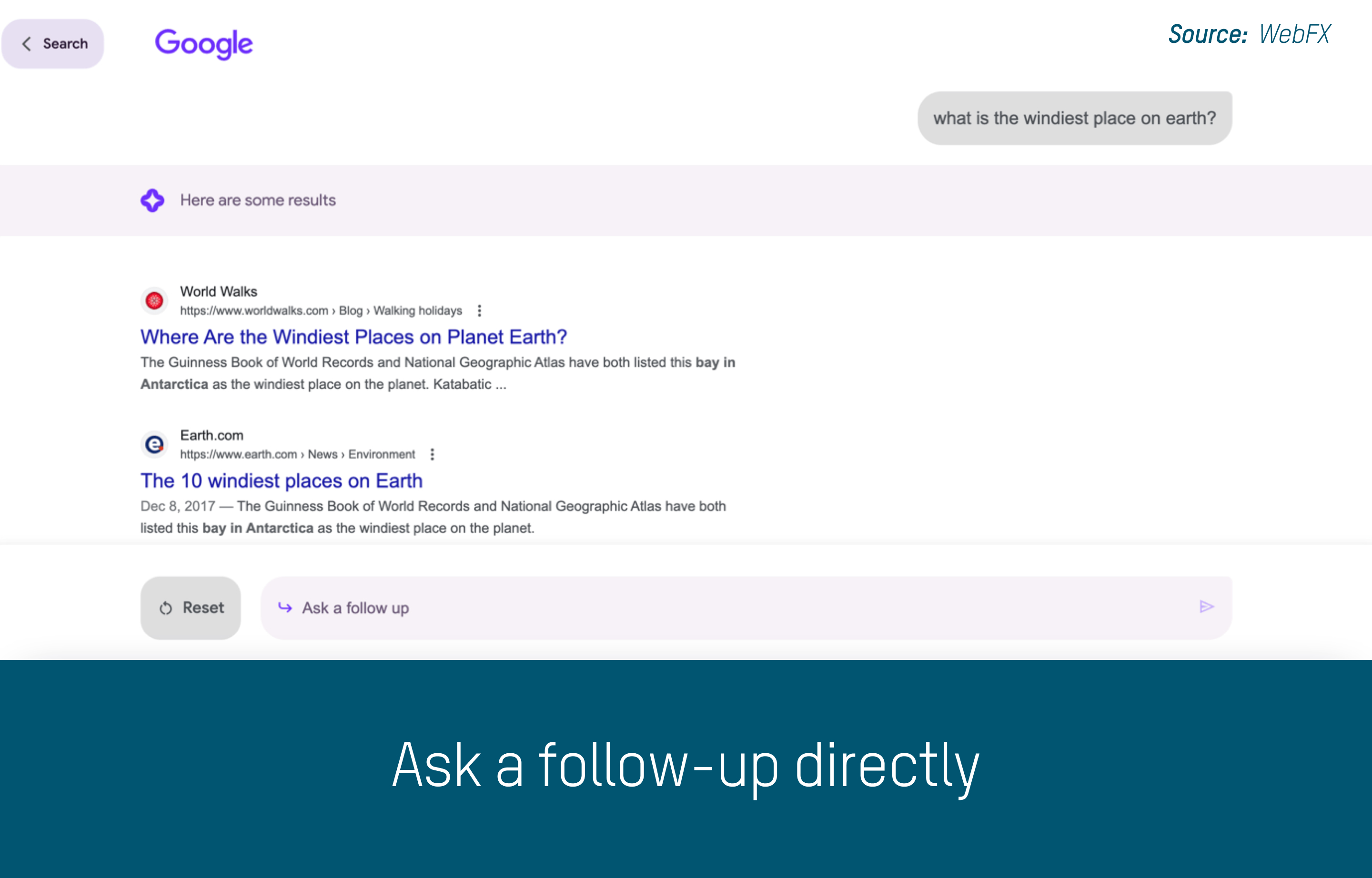 Ask a follow-up directly